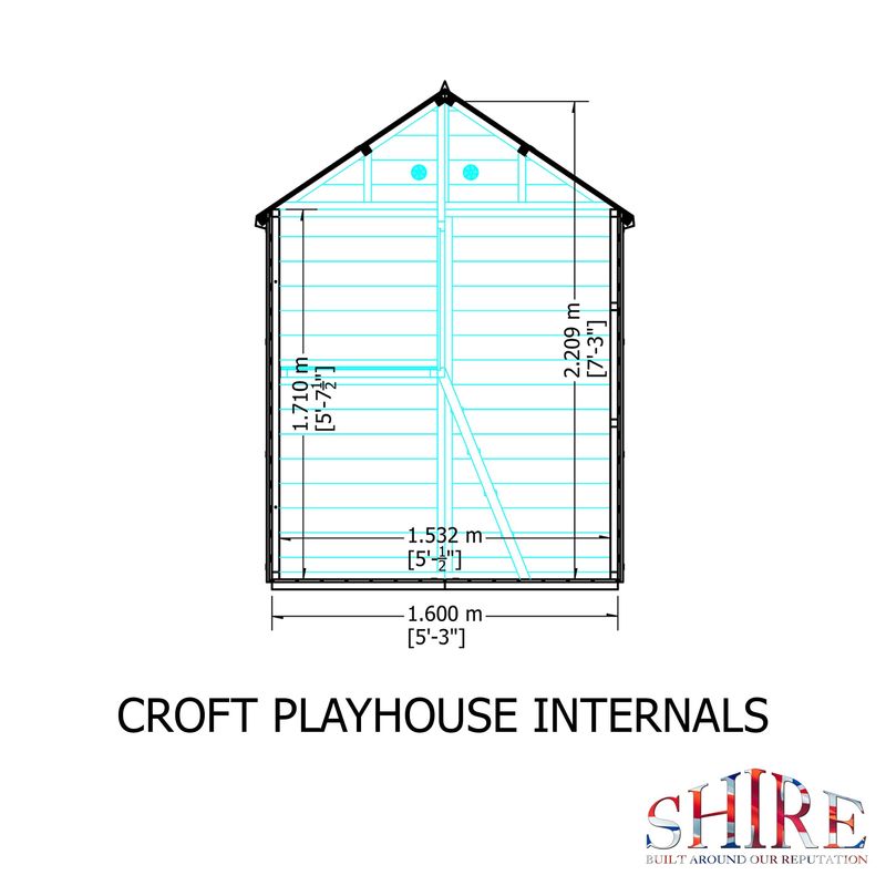 Shire Croft Wooden Playhouse 5x5 - Willow Woodhouse