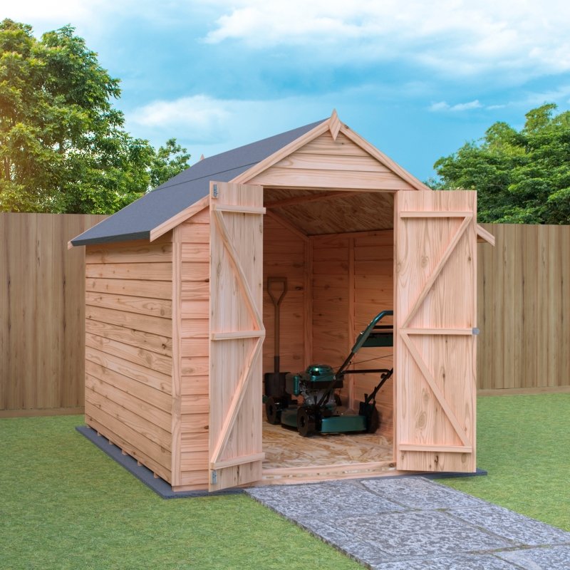 Shire DT Overlap Double Door Value Shed 8x6 - Willow Woodhouse