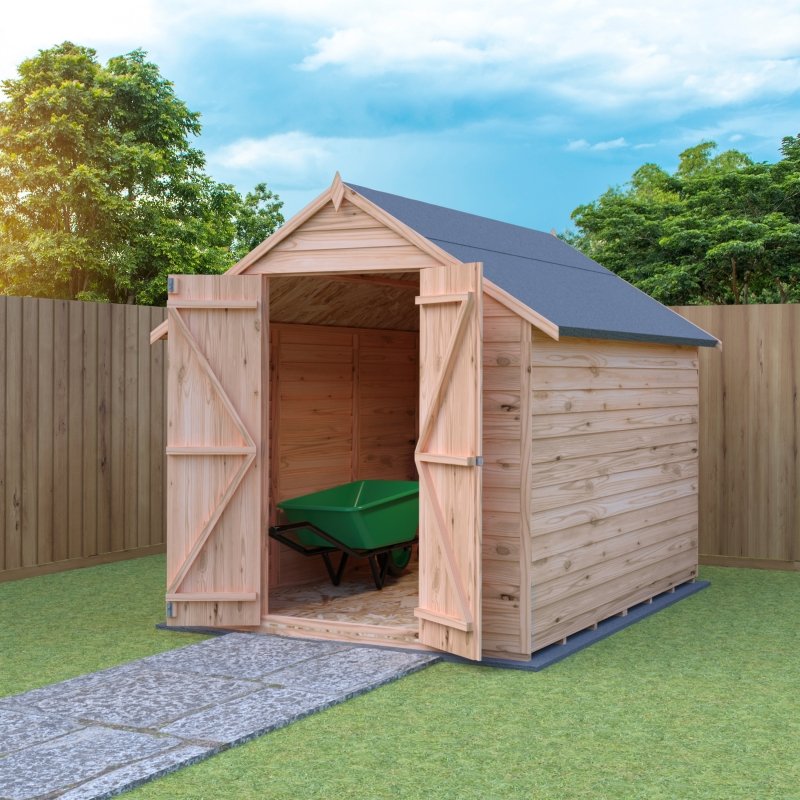 Shire DT Overlap Double Door Value Shed 8x6 - Willow Woodhouse