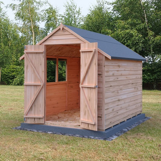 Shire DT Overlap Double Door Value Shed with Window 8x6 - Willow Woodhouse