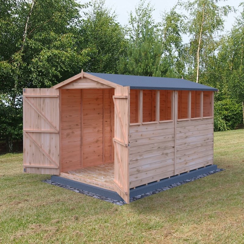 Shire DT Overlap Double Doors Shed 10x6 - Willow Woodhouse