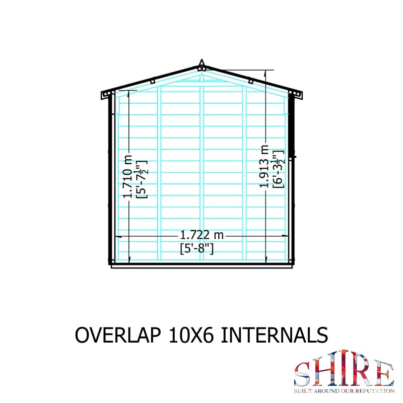 Shire DT Overlap Double Doors Shed 10x6 - Willow Woodhouse