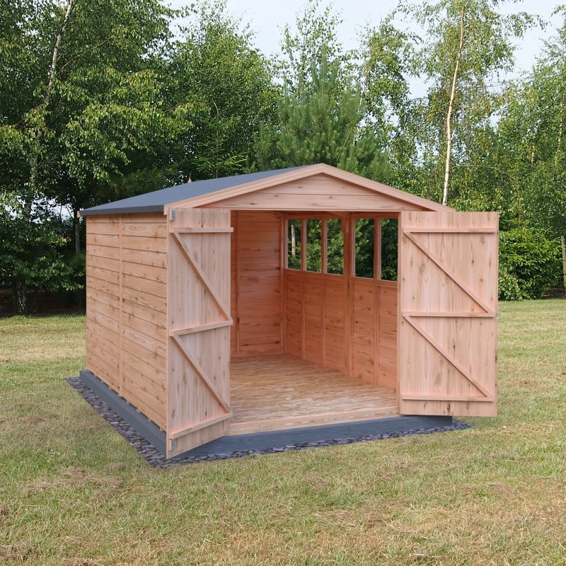 Shire DT Overlap Double Doors Shed 10x8 - Willow Woodhouse