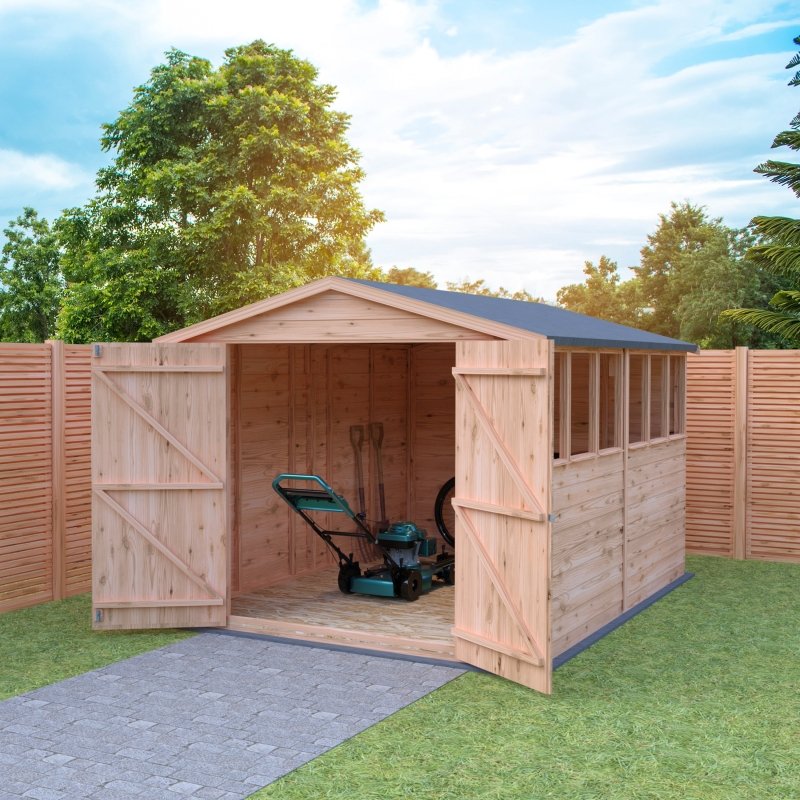 Shire DT Overlap Double Doors Shed 10x8 - Willow Woodhouse