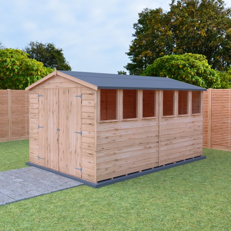 Shire DT Overlap Double Doors Shed 12x8 - Willow Woodhouse