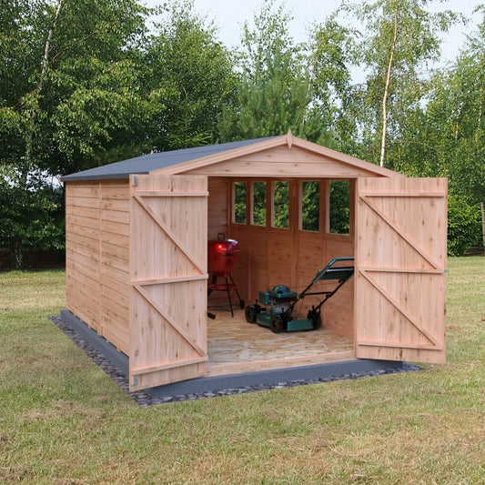 Shire DT Overlap Double Doors Shed 12x8 - Willow Woodhouse