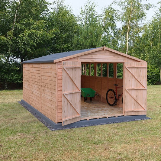 Shire DT Overlap Double Doors Shed 15x10 - Willow Woodhouse