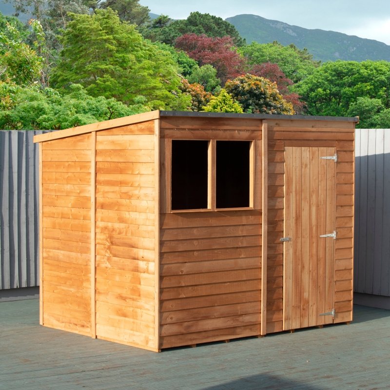 Shire DT Overlap Pent Shed 8x6 - Willow Woodhouse