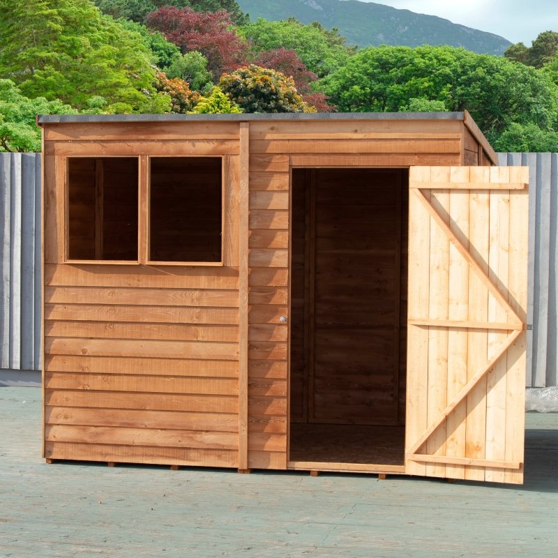 Shire DT Overlap Pent Shed 8x6 - Willow Woodhouse