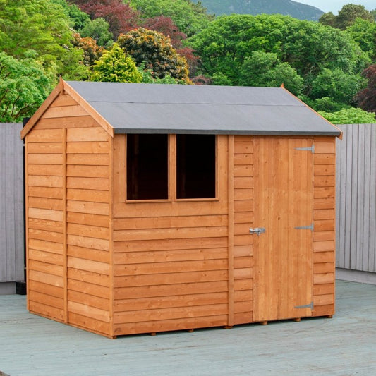 Shire DT Overlap Single Door Reverse Apex Amaryllis Shed 8x6 - Willow Woodhouse