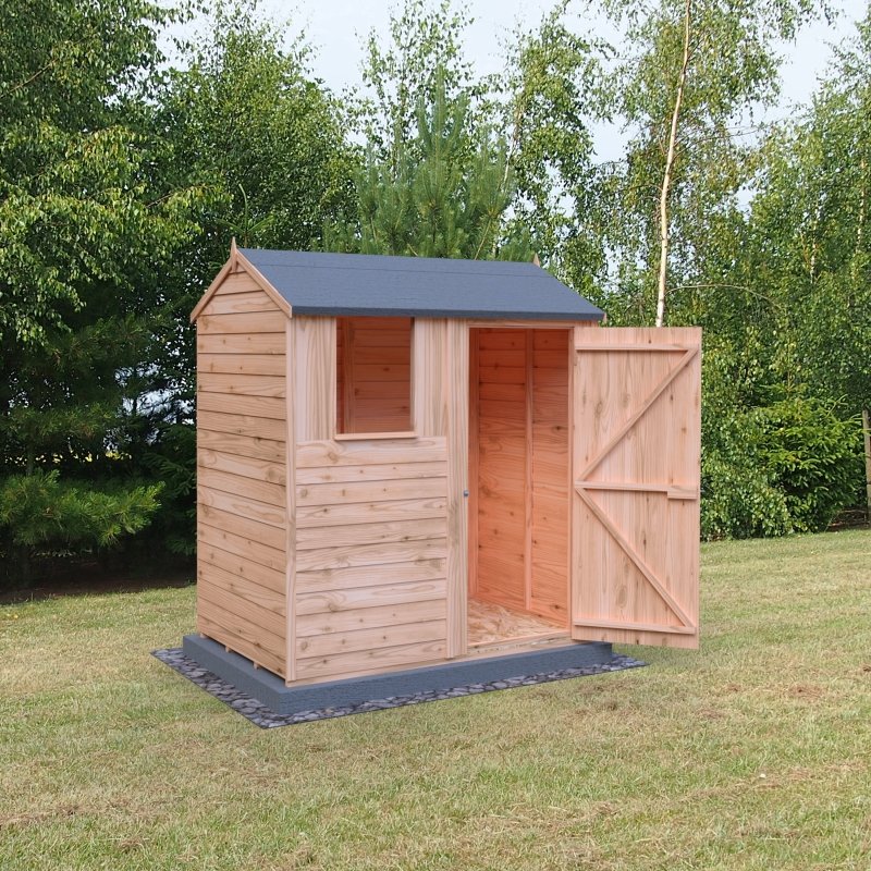 Shire DT Overlap Single Door Reverse Apex Shed 6x4 - Willow Woodhouse