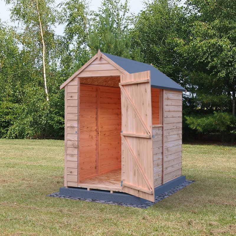 Shire DT Overlap Single Door Value Shed with Window 6x4 - Willow Woodhouse