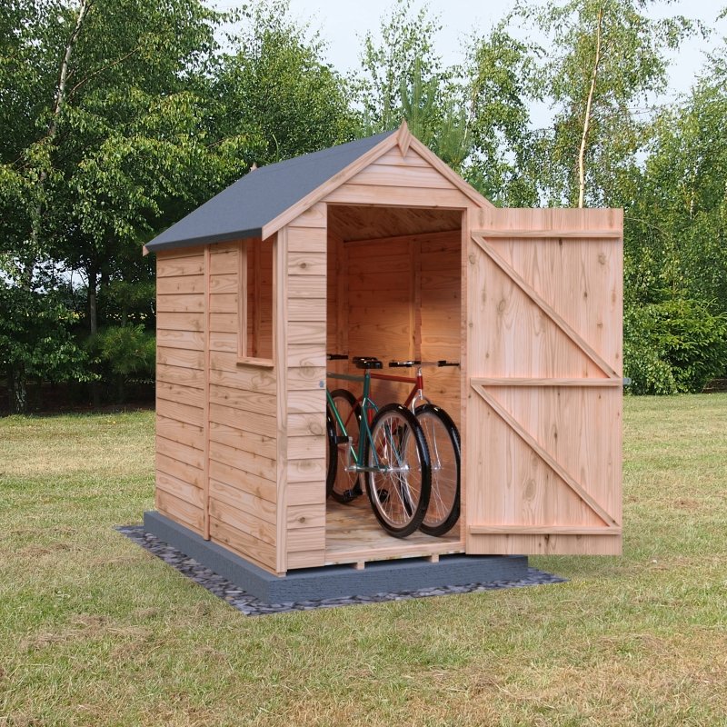 Shire DT Overlap Single Door Value Shed with Window 6x4 - Willow Woodhouse