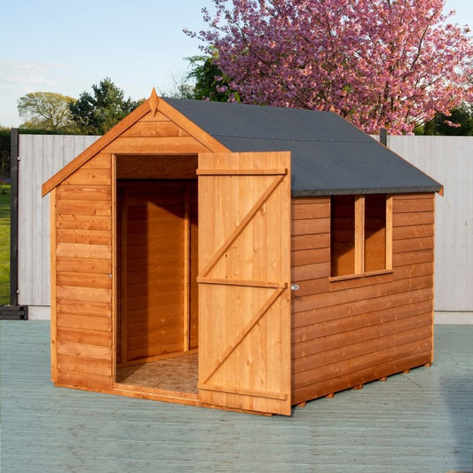 Shire DT Overlap Single Door Value Shed with Window 8x6 - Willow Woodhouse