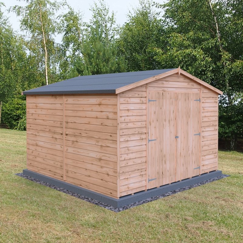 Shire DT Overlap Windowless Double Doors Shed 10x10 - Willow Woodhouse