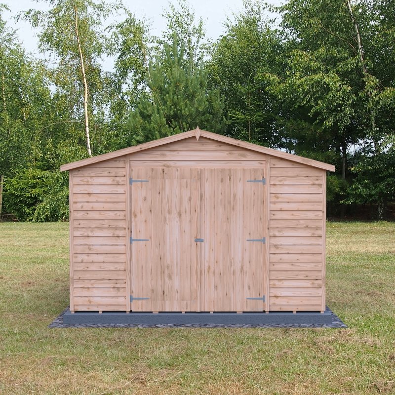 Shire DT Overlap Windowless Double Doors Shed 10x10 - Willow Woodhouse