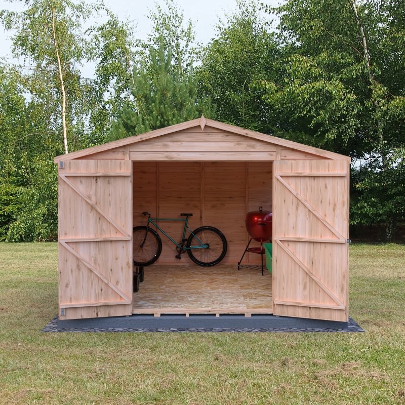 Shire DT Overlap Windowless Double Doors Shed 10x10 - Willow Woodhouse