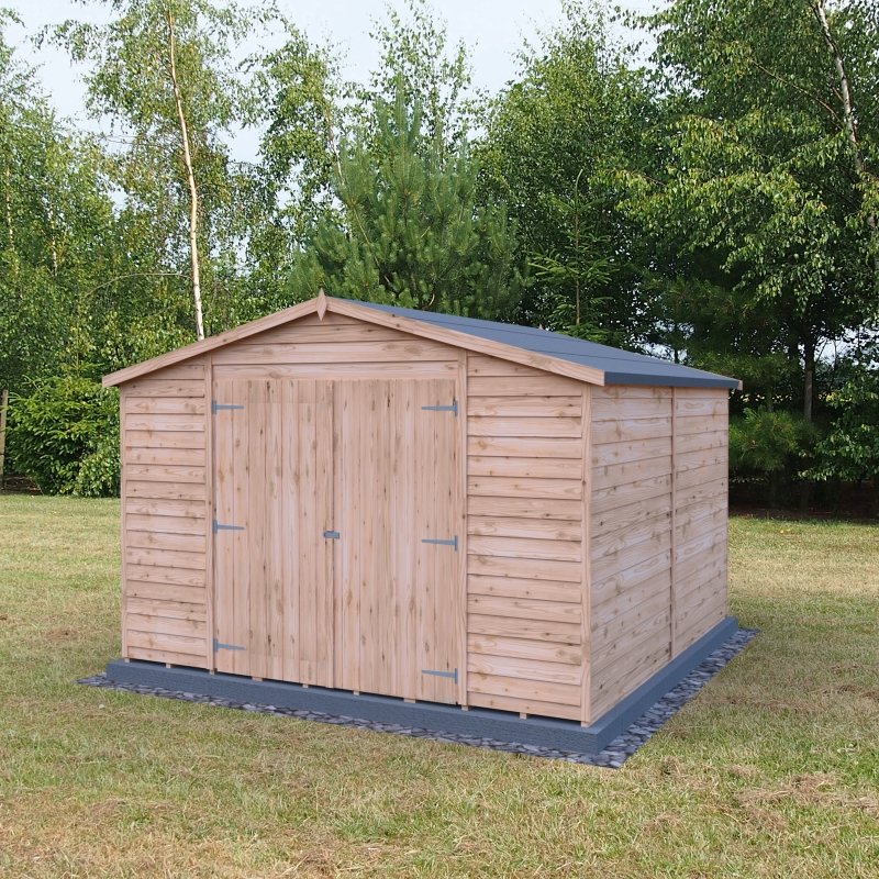 Shire DT Overlap Windowless Double Doors Shed 10x10 - Willow Woodhouse