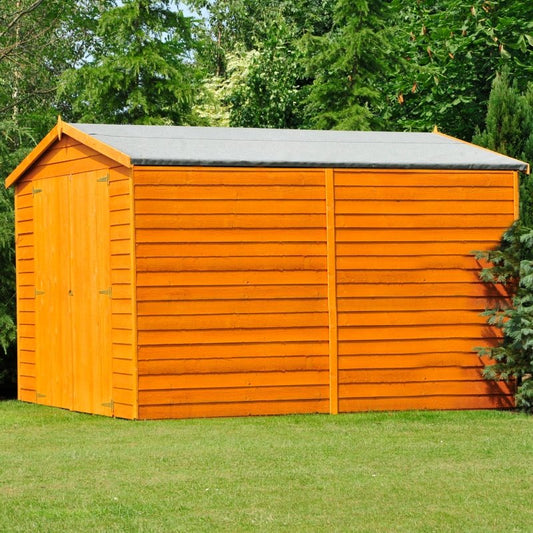 Shire DT Overlap Windowless Double Doors Shed 10x8 - Willow Woodhouse