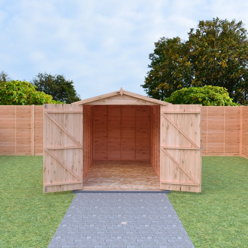 Shire DT Overlap Windowless Double Doors Shed 12x6 - Willow Woodhouse