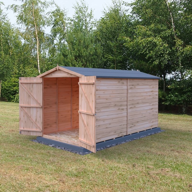 Shire DT Overlap Windowless Double Doors Shed 12x6 - Willow Woodhouse