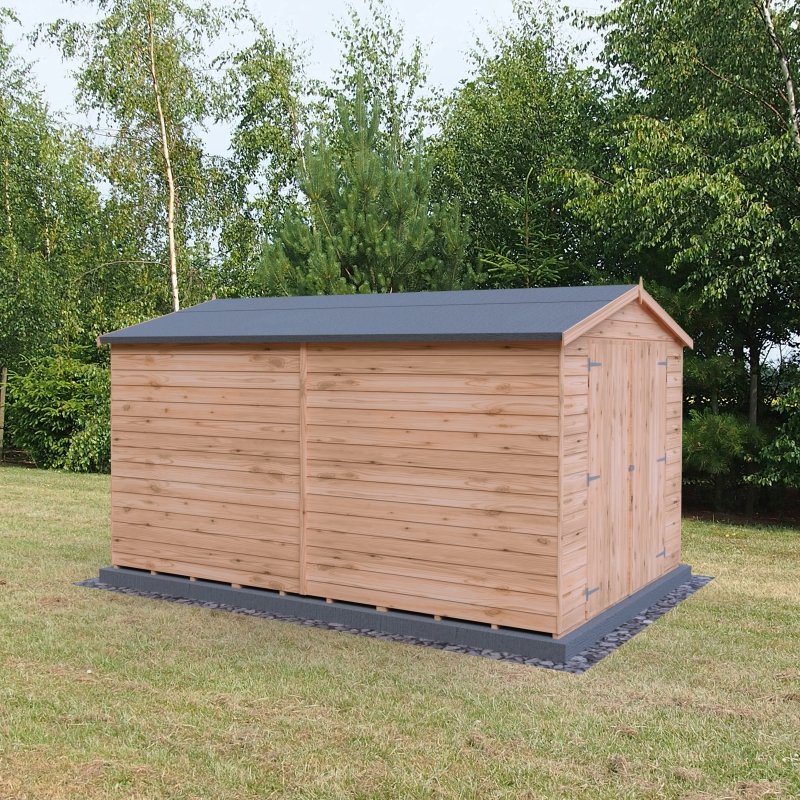 Shire DT Overlap Windowless Double Doors Shed 12x8 - Willow Woodhouse