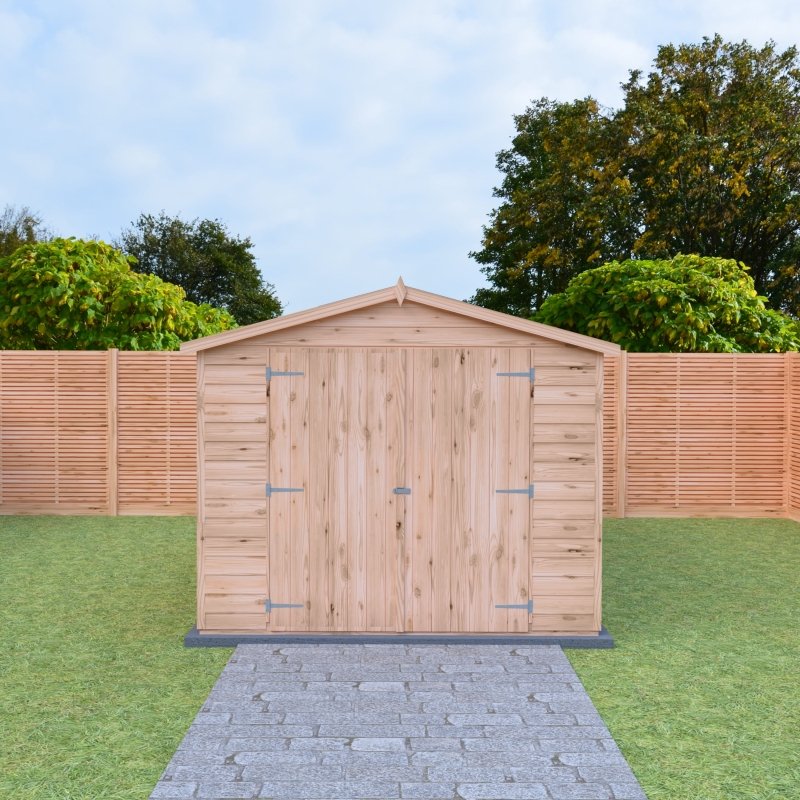 Shire DT Overlap Windowless Double Doors Shed 12x8 - Willow Woodhouse