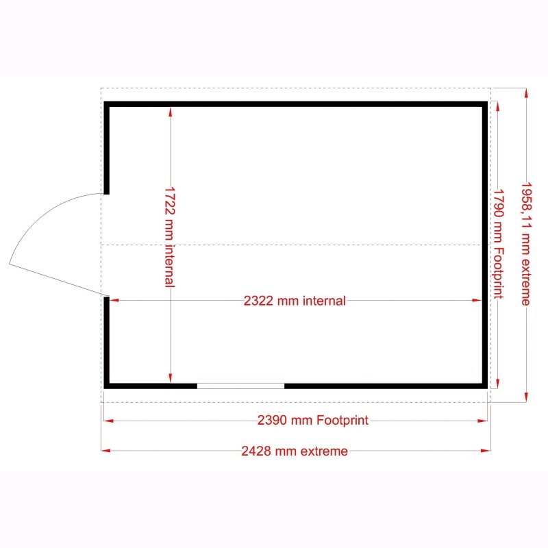 Shire Durham PT Shiplap Shed 8x6 - Willow Woodhouse