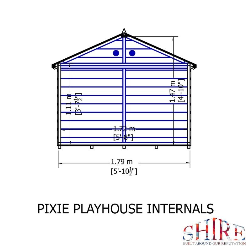 Shire Pixie Wooden Playhouse 6x4 - Willow Woodhouse