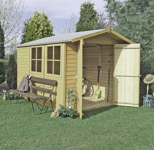 Shire PT Overlap Double Door Shed 10x7 - Willow Woodhouse