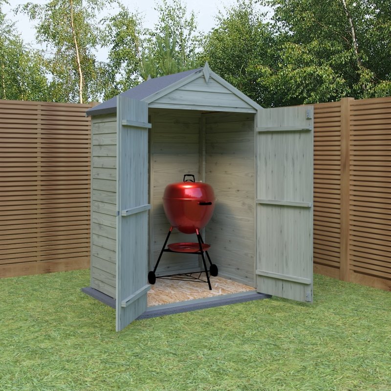 Shire PT Overlap Double Door Shed 4x3 - Willow Woodhouse