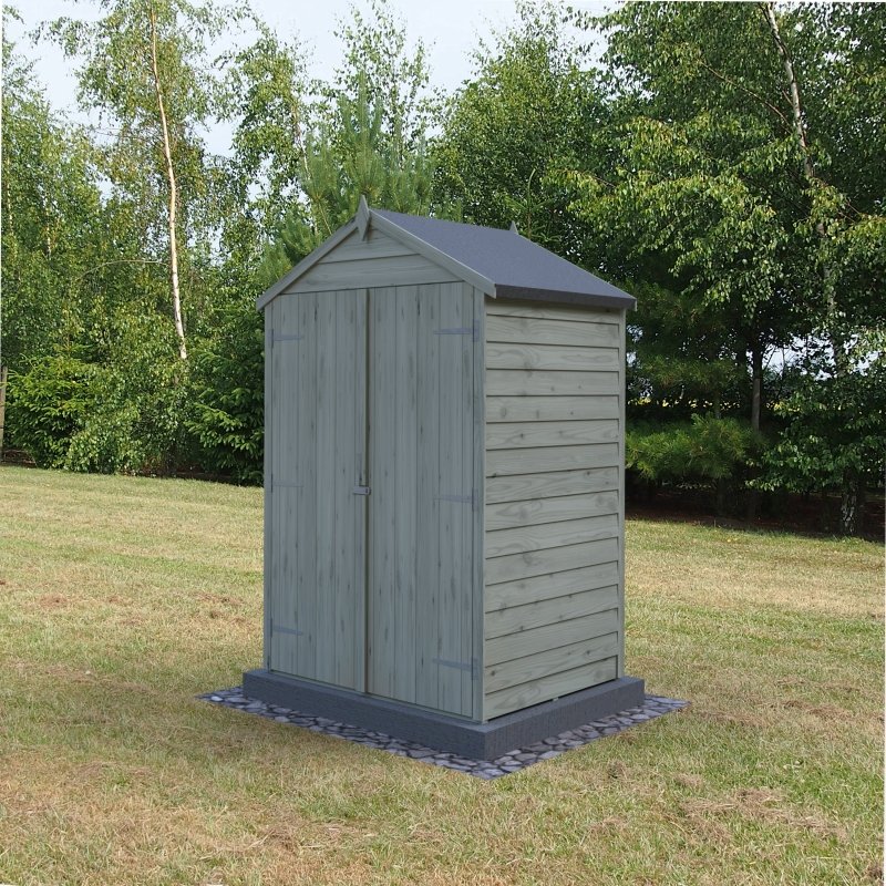 Shire PT Overlap Double Door Shed 4x3 - Willow Woodhouse