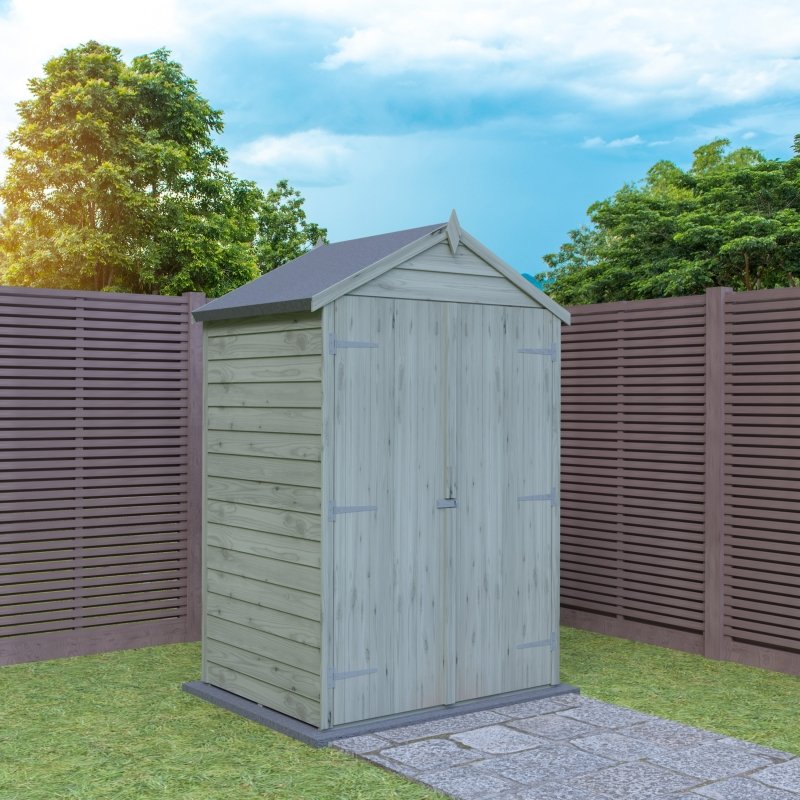 Shire PT Overlap Double Door Shed 4x3 - Willow Woodhouse