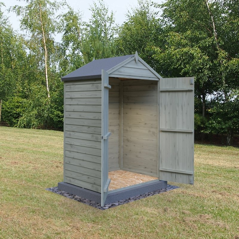 Shire PT Overlap Double Door Shed 4x3 - Willow Woodhouse