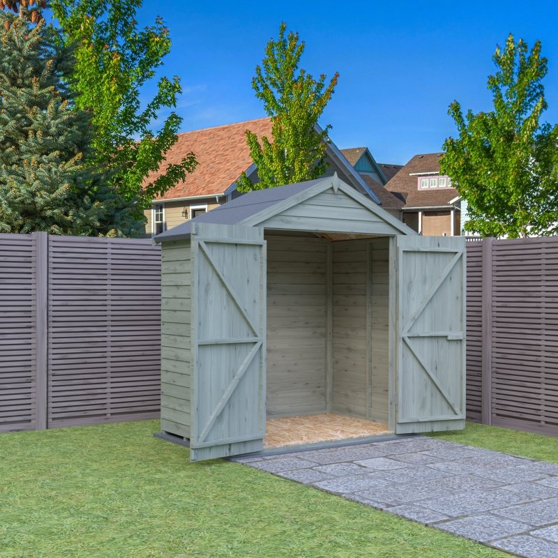 Shire PT Overlap Double Door Shed 4x6 - Willow Woodhouse