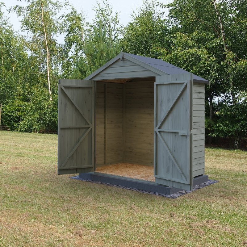 Shire PT Overlap Double Door Shed 4x6 - Willow Woodhouse