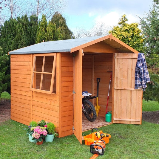 Shire PT Overlap Double Door Shed 7x7 - Willow Woodhouse