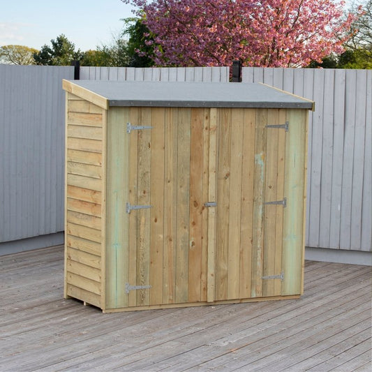 Shire PT Overlap Pent Roof Double Door Shed 6x3 - Willow Woodhouse