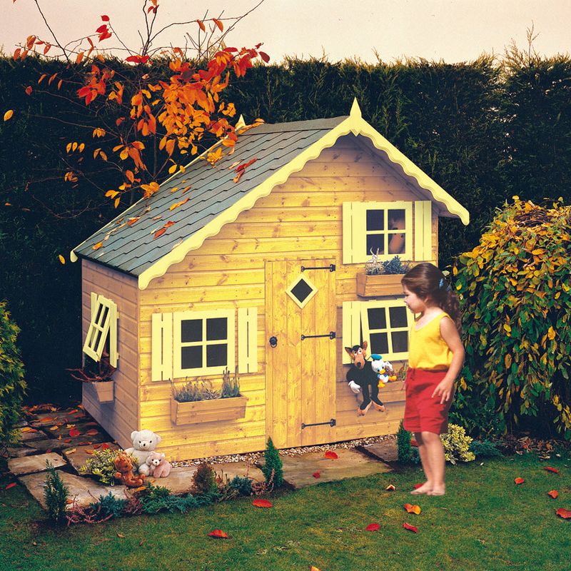 Shire Rustic Loft Wooden Playhouse 8x6 - Willow Woodhouse