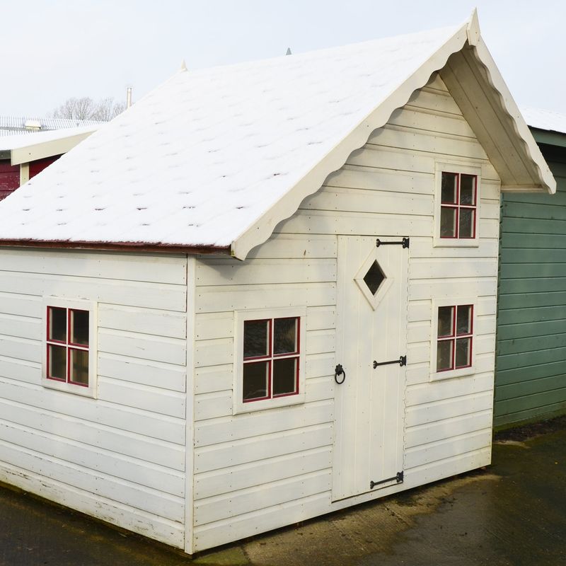 Shire Rustic Loft Wooden Playhouse 8x6 - Willow Woodhouse