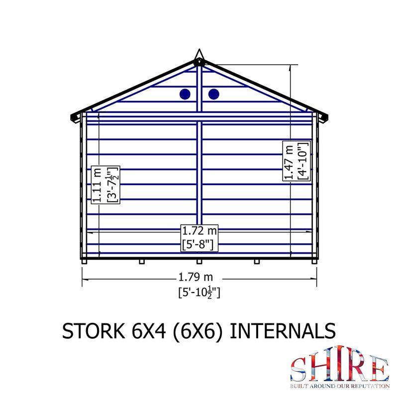 Shire Stork Wooden Playhouse 6x4 - Willow Woodhouse