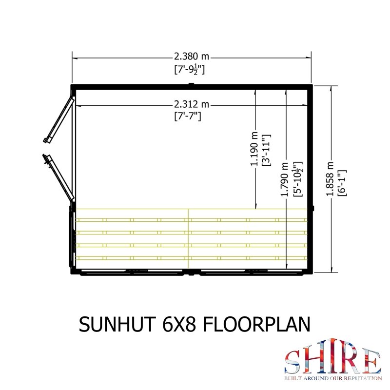 Shire Sun Hut Potting Shed 6x8 - Willow Woodhouse