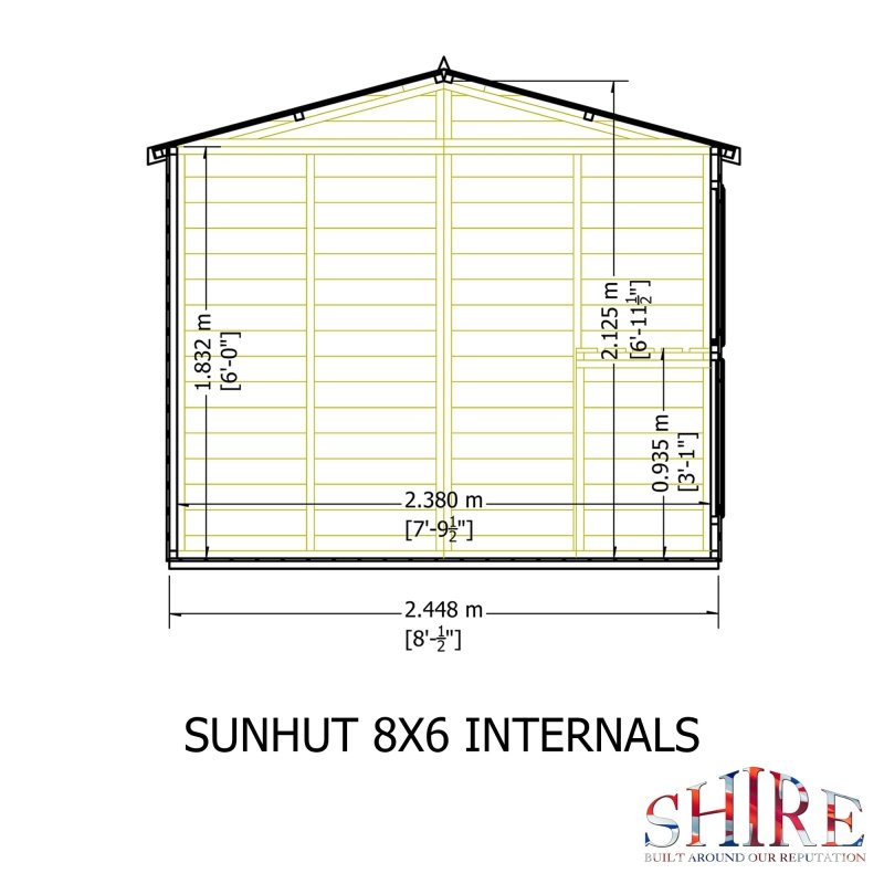 Shire Sun Hut Potting Shed 8x6 - Willow Woodhouse