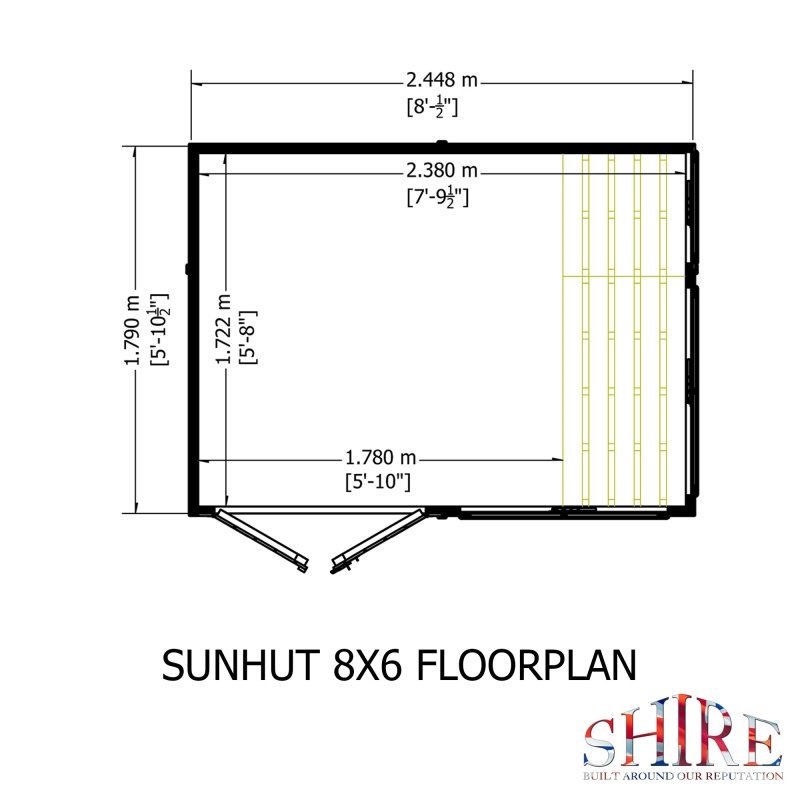 Shire Sun Hut Potting Shed 8x6 - Willow Woodhouse