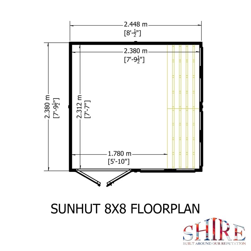 Shire Sun Hut Potting Shed 8x8 - Willow Woodhouse