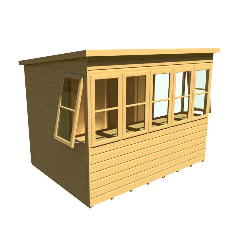 Shire Sun Pent Potting Shed 8x6 (Right door) - Willow Woodhouse