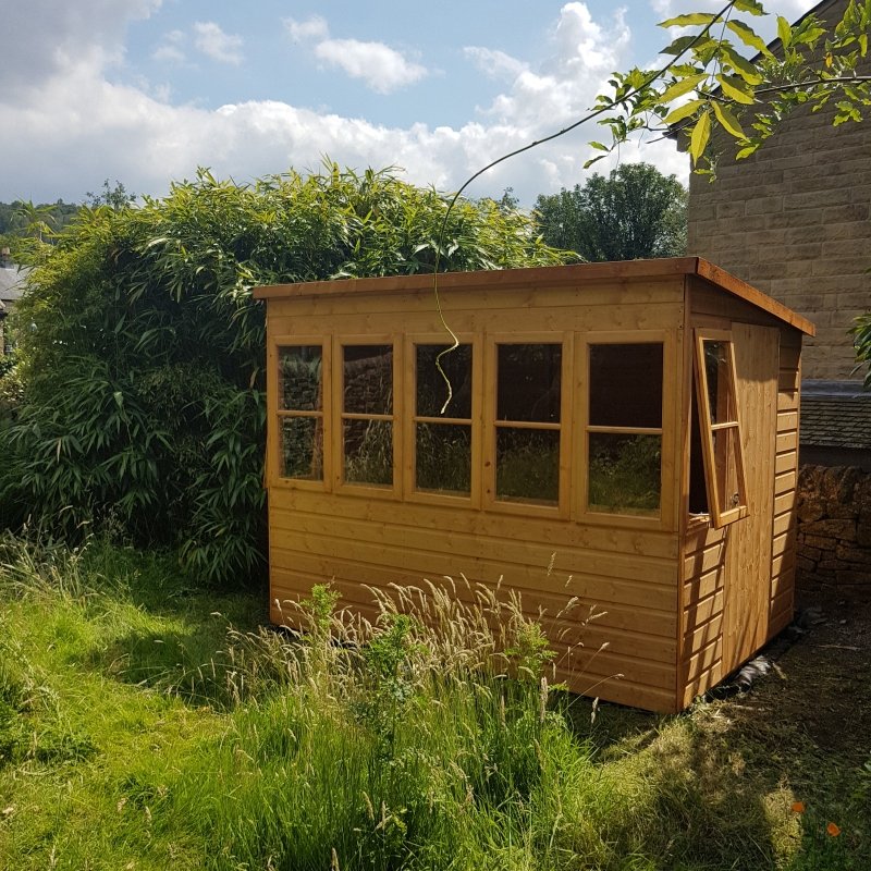 Shire Sun Pent Potting Shed 8x6 (Right door) - Willow Woodhouse